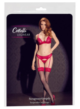 Stockings with Red Lace
